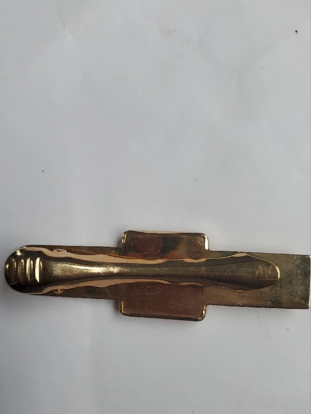 Gold-Tone Geometric Tie Bar